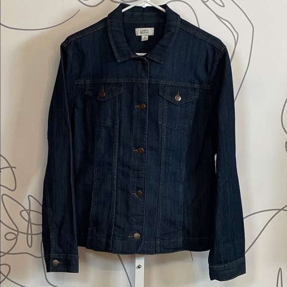 Croft & Barrow- Dark Wash Jean Jacket size M - Picture 5 of 11
